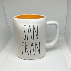White Mug with Orange Interior